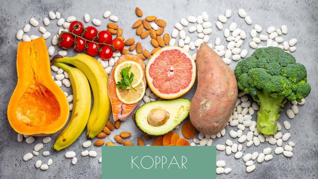 Frukter, bär och grönsaker som är rika på Koppar