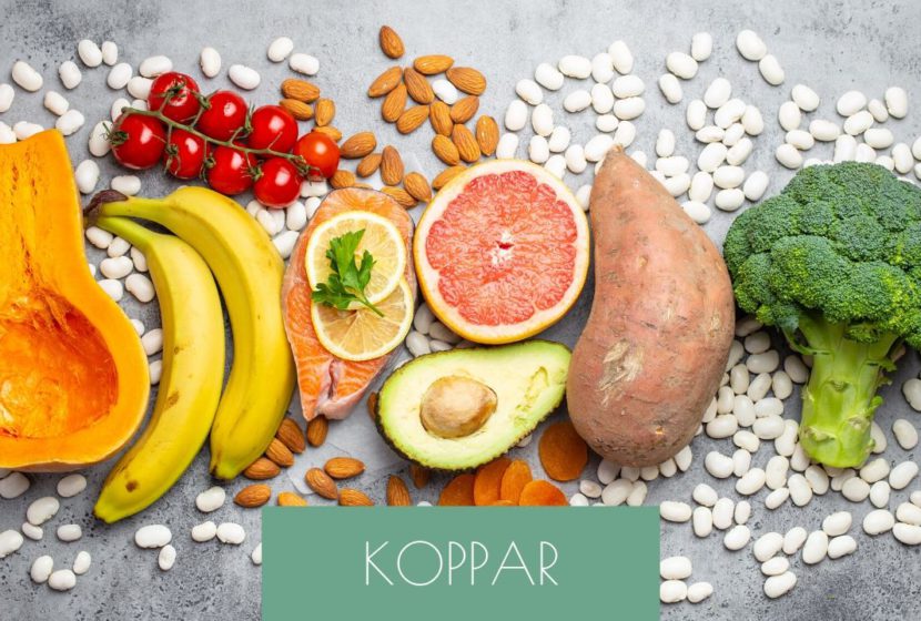Frukter, bär och grönsaker som är rika på Koppar