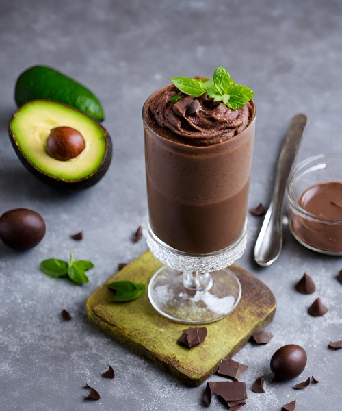 Raw choklad- och avokadomousse, hälsosamma rawfoodrecept för Alla hjärtans dag